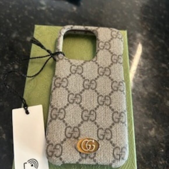 New GUCCI iPhone 14 PRO case Ophidia Supreme Brown GG